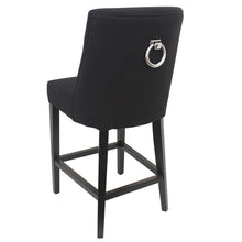 Load image into Gallery viewer, Ophelia Barstool Black chrome ring on back - CST