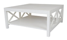 Load image into Gallery viewer, Catalina Crossed White Coffee Table