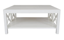 Load image into Gallery viewer, Catalina Crossed White Coffee Table