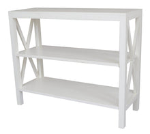 Load image into Gallery viewer, Catalina Crossed White Console Table