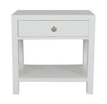 Load image into Gallery viewer, Catalina Crossed White Bedside/Side Table