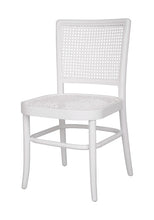 Load image into Gallery viewer, Palm Rattan Dining Chair White Matt Finish - CST