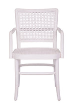 Load image into Gallery viewer, Palm Armed Rattan Dining Chair White - CST