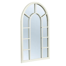 Load image into Gallery viewer, Isabella Arched Iron Indoor Outdoor Mirror White 76 cm - SML