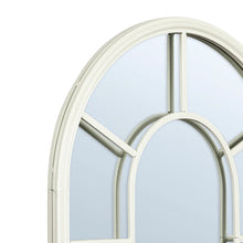 Load image into Gallery viewer, Isabella Arched Iron Indoor Outdoor Mirror White 76 cm - SML