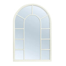 Load image into Gallery viewer, Isabella Arched Iron Indoor Outdoor Mirror White 76 cm - SML