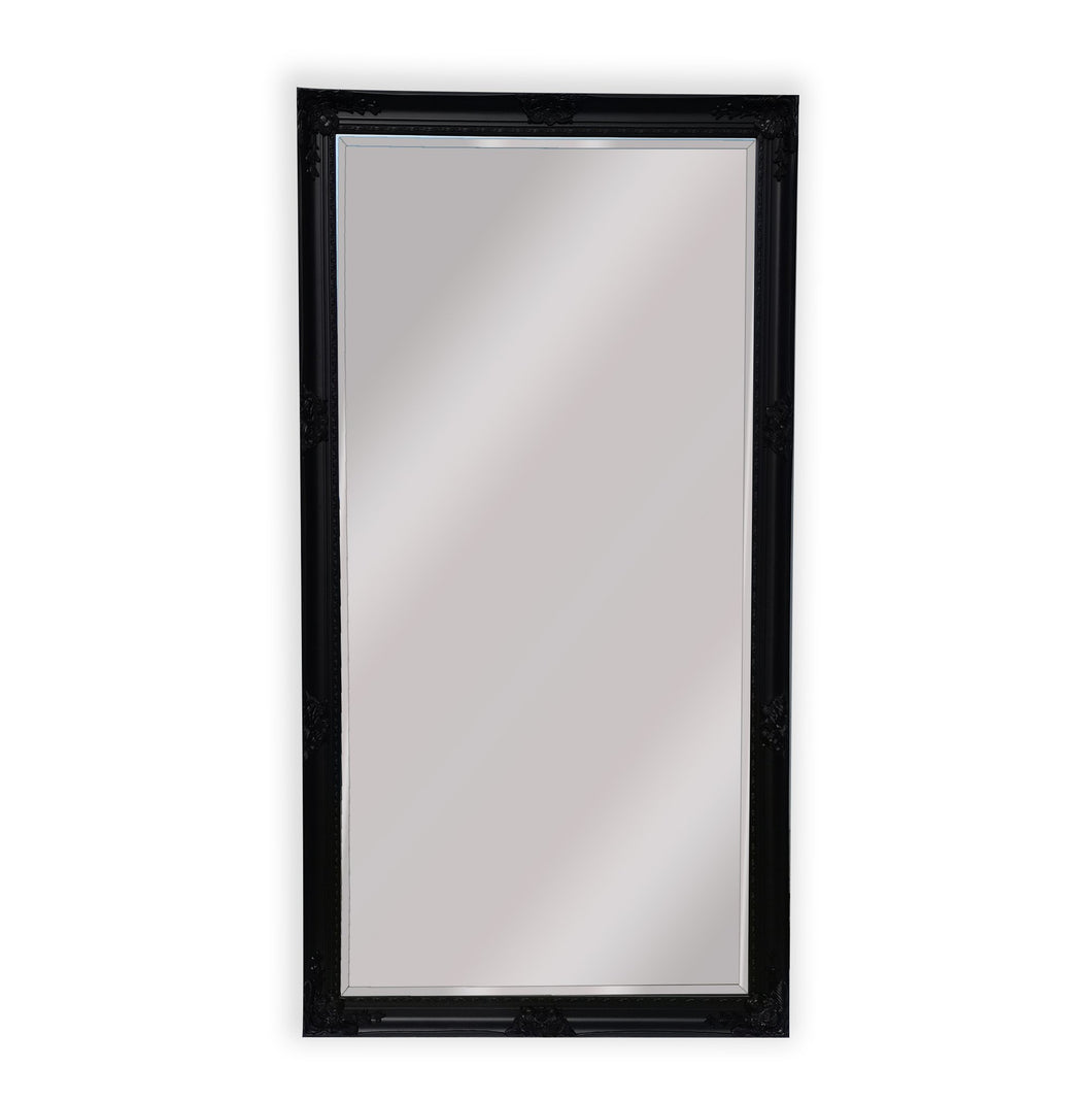 French Classic Black Full Length Mirror 100x190