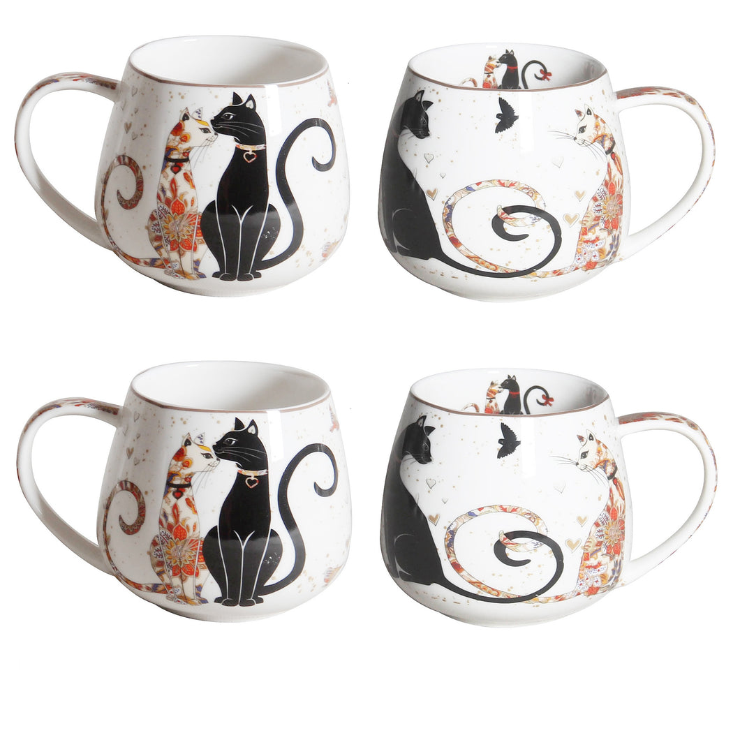 TNK Cat In Love Set of 4 Mug