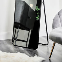 Load image into Gallery viewer, Standing Full Length Rectangle Metal Mirror Black 165 cm