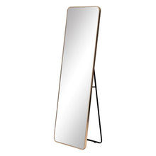 Load image into Gallery viewer, Standing Full Length Rectangle Metal Mirror Gold 165 cm