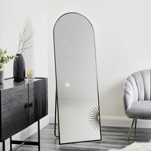 Load image into Gallery viewer, Arche Standing Full Length Metal Mirror Black 165 cm