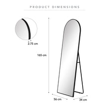 Load image into Gallery viewer, Arche Standing Full Length Metal Mirror Black 165 cm