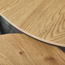 Load image into Gallery viewer, Natural Wood Coffee Tables Black Frame Set Of 2