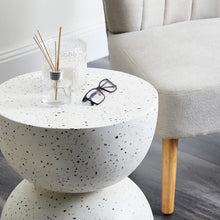 Load image into Gallery viewer, 42Cm Stool Sparkling White Side Table

