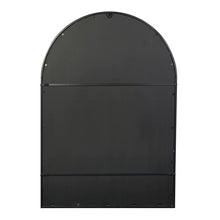 Load image into Gallery viewer, Indoor Outdoor Large Hamptons Arch Window Iron Black Mirror - SML