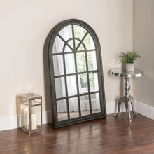 Load image into Gallery viewer, Hampton's Arched Window Style Mirror Black 70x130 cm - SML