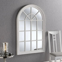 Load image into Gallery viewer, Window Hampton Style Mirror White- Arch 70x130 - SML
