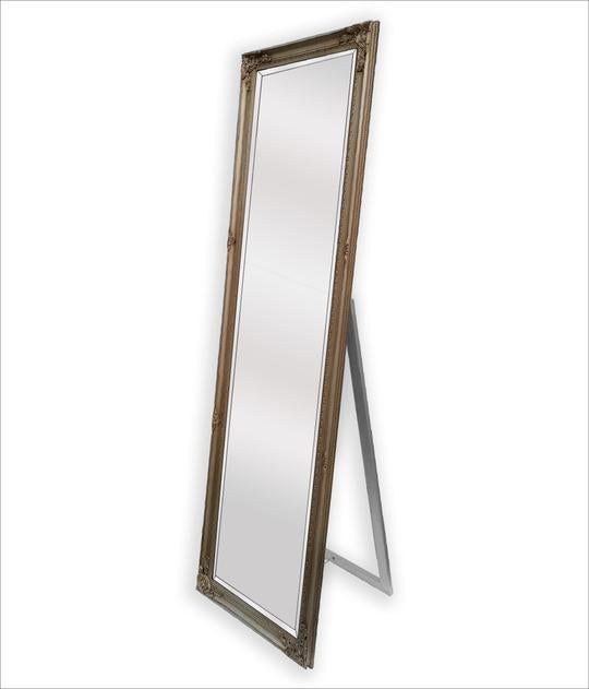 French Champagne Provincial Ornate Full Length Mirror - Free Standing 50cm x 170cm