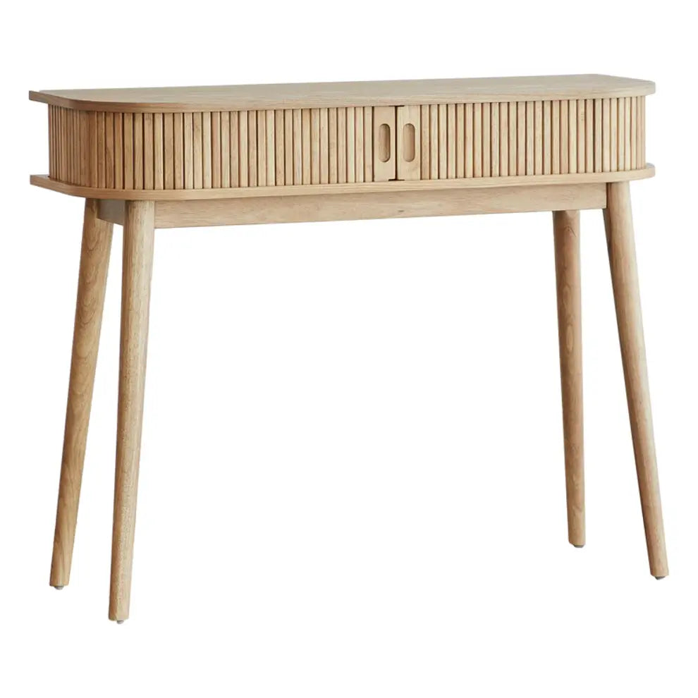 Modern Curved Wood Console Table 100 cm