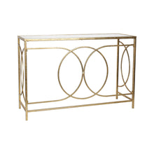 Load image into Gallery viewer, Gold  Mirror Top Console Table - WH