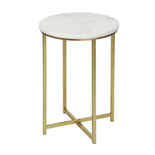 Load image into Gallery viewer, Marble Gold Side Table