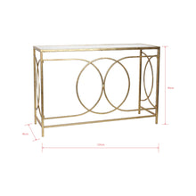 Load image into Gallery viewer, Gold  Mirror Top Console Table - WH