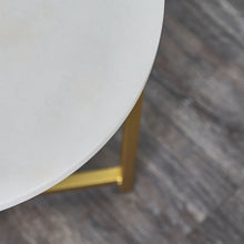 Load image into Gallery viewer, Marble Gold Side Table