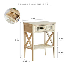 Load image into Gallery viewer, Hampton Rattan Bedside Table Natural