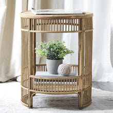 Load image into Gallery viewer, Femina Bamboo Rattan Side Table