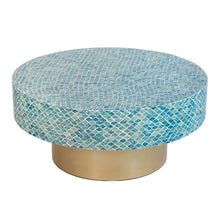 Load image into Gallery viewer, Sea Blue Pearl Round Coffee Table