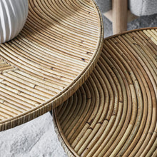 Load image into Gallery viewer, Set of 2 Rattan Side Tables