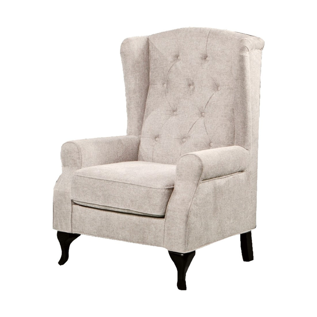 117CM Beige Hampton Wing Chair- French Provincial CST