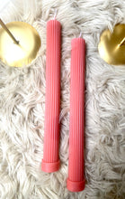 Load image into Gallery viewer, Pink Decorative Pillar Candle Sets of 2