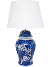 Load image into Gallery viewer, Hamptons Floral Blue and White Table Lamp 58 cm
