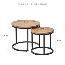 Load image into Gallery viewer, Sonoma Set of 2 Natural Side Table