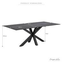 Load image into Gallery viewer, Kalista Porcelain Dining Table Stone Black 200 cm