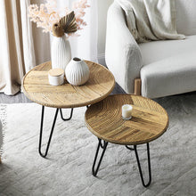 Load image into Gallery viewer, Set of 2 Rattan Side Tables