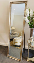 Load image into Gallery viewer, French Champagne Provincial Ornate Full Length Mirror - Free Standing 50cm x 170cm
