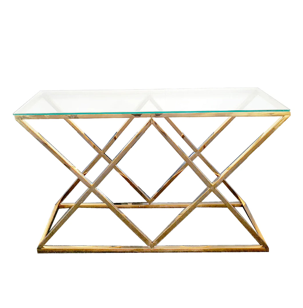 Console Table and Clear Glass Console Table