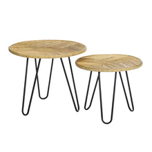 Load image into Gallery viewer, Set of 2 Rattan Side Tables