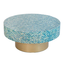 Load image into Gallery viewer, Sea Blue Pearl Round Coffee Table
