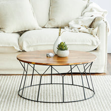 Load image into Gallery viewer, 80cm Acacia Wood Round Coffee Table Natural