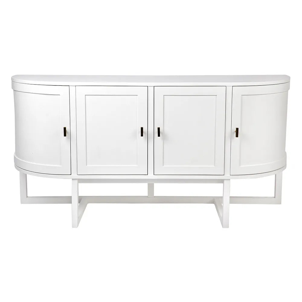 Provincial French Curved White Buffet - CSHWH