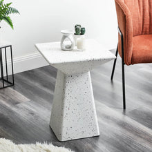Load image into Gallery viewer, Terazo with Black Sparkling Stool Side Table