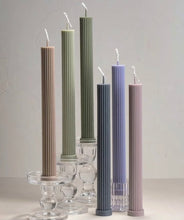 Load image into Gallery viewer, Blue Decorative Pillar Candle Sets of 2