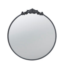 Load image into Gallery viewer, French Baroque Ornate Black Round / Circle Mirror 81 cm - SML