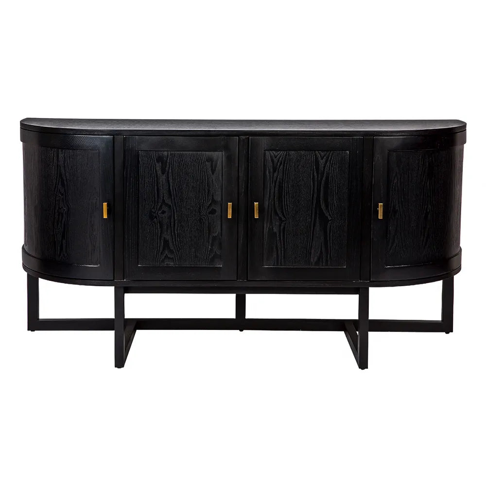Provincial French Curved Black Buffet - CSHWH
