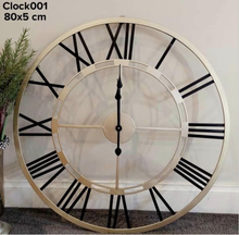 Load image into Gallery viewer, Contemporary Gold Wall Clock 80x5 cm
