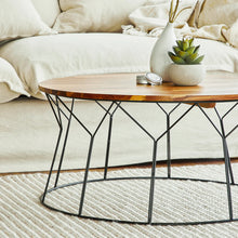 Load image into Gallery viewer, 80cm Acacia Wood Round Coffee Table Natural