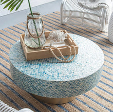 Load image into Gallery viewer, Sea Blue Pearl Round Coffee Table